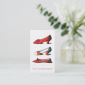 Rode Schoenen Ontwerp of reparatie Visitekaartje (Staand voorkant)