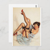 Rode schoenen Pin Up Briefkaart (Voorkant / Achterkant)