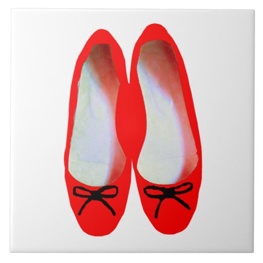 rode schoenen tegeltje (Voorkant)