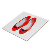 Rode schoenen tegeltje (Zijkant)
