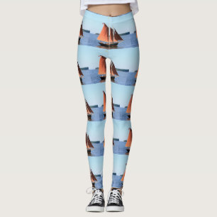 rode schoenenblauw leggings