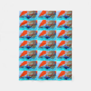 rode schoenendeken fleece deken