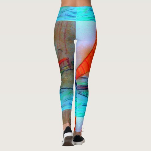 rode schoenenkop leggings (Achterkant)