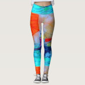 rode schoenenkop leggings (Voorkant)