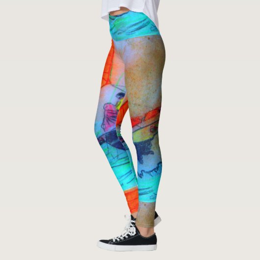 rode schoenenkop leggings (Links)