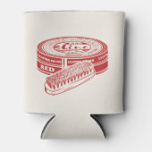 Rode schoenlak blikjeskoeler (Voorkant)