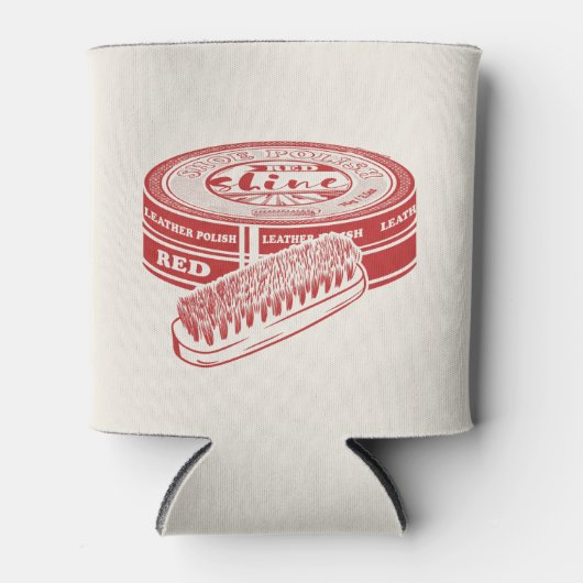 Rode schoenlak blikjeskoeler (Voorkant)