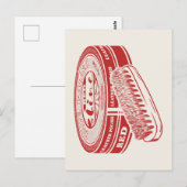 Rode schoenlak briefkaart (Voorkant / Achterkant)