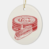 Rode schoenlak keramisch ornament (Links)