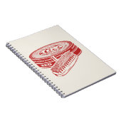 Rode schoenlak notitieboek (Rechterzijde)