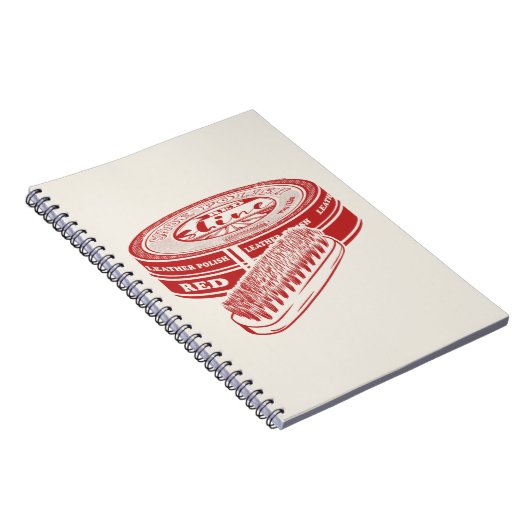 Rode schoenlak notitieboek (Rechterzijde)