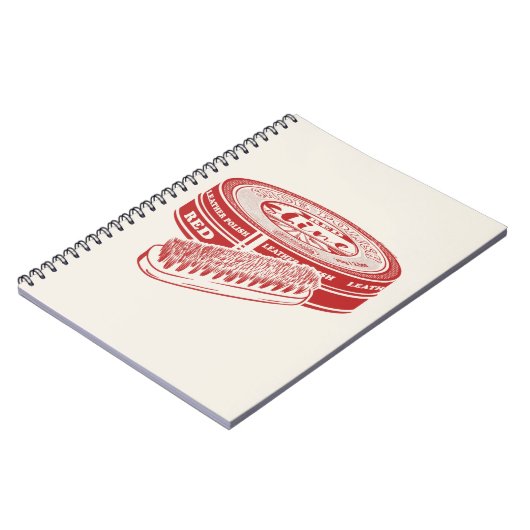 Rode schoenlak notitieboek (Linkerzijde)