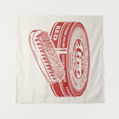 Rode schoenlak wandkleed (Voorkant (horizontaal))