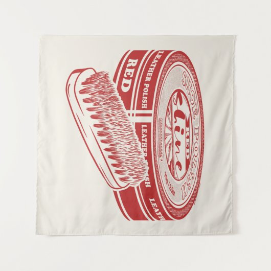 Rode schoenlak wandkleed (Voorkant (horizontaal))