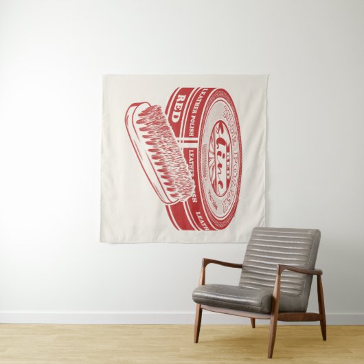 Rode schoenlak wandkleed (In Situ (horizontaal))