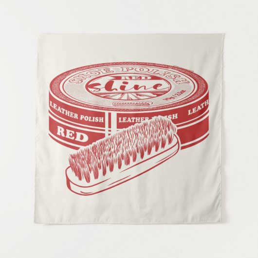 Rode schoenlak wandkleed (Voorkant)