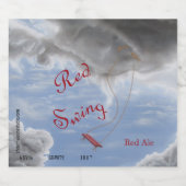 Rode schommel, naam en stijl bier etiket (Enkel label)