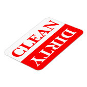 Rode Schone en Vuile Vaatwasser Magneet (Linkerzijde)