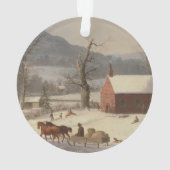 Rode School House (landelijk tafereel): Ornament (achterkant)