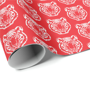 Rode School Mascotte Tijgers Logo Cadeaupapier