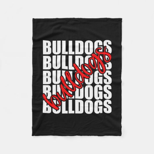 Rode School Sport Fan Team Spirit Fleece Deken (Voorkant)