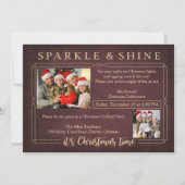 rode schoolbord kerstfeest uitnodiging (Voorkant)