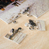 Rode schoolhuis winter George Henry Durrie 1858 Legpuzzel (Zijkant)