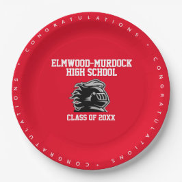 Rode schoolkleuren, GraduPartij Papieren Bordje