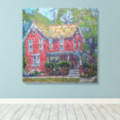 Rode schoonheidsschildering / Kunstenaar Larry Ler Canvas Afdruk (Insitu (Houten vloer))