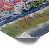 Rode schoonheidsschildering / Kunstenaar Larry Ler Poster (Hoek)