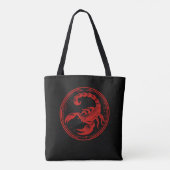 Rode Schorpioen Astrologie Sterrenbeeld Schorpioen Tote Bag (Achterkant)