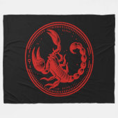Rode Schorpioen Astrologie Zodiac Teken Schorpioen Fleece Deken (Voorkant (Horizontaal))