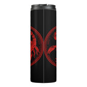 Rode Schorpioen Astrologie Zodiac Teken Schorpioen Thermosbeker (Achterkant)
