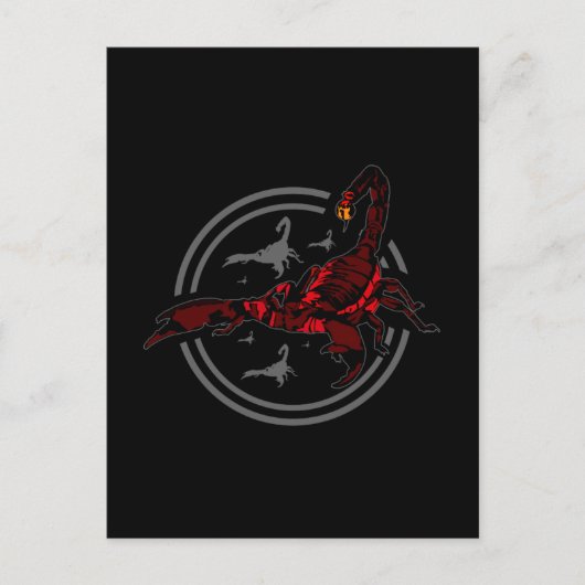 Rode Schorpioen Briefkaart (Voorkant)