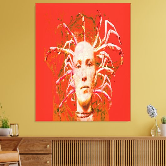 Rode Schorpioen Canvas Afdruk (Insitu (Woonkamer))