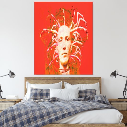 Rode Schorpioen Canvas Afdruk (Insitu (Slaapkamer))