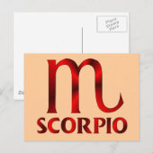 Rode Schorpioen Horoscoop Symbool Briefkaart (Voorkant / Achterkant)