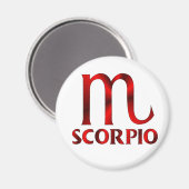 Rode Schorpioen Horoscoop Symbool Magneet (Voorkant / Achterkant)