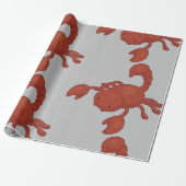 Rode Schorpioen Illustratie Cadeaupapier (Uitgerold)
