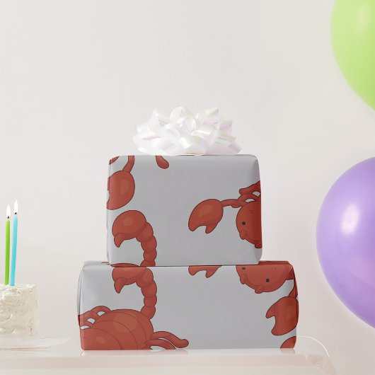 Rode Schorpioen Illustratie Cadeaupapier
