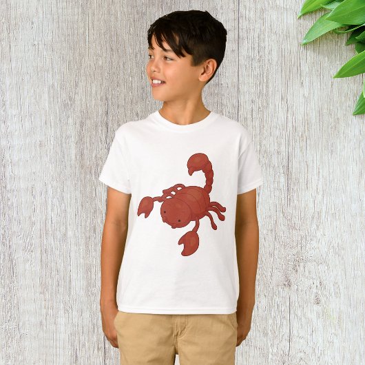 Rode Schorpioen Illustratie T-shirt