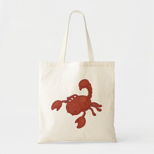 Rode Schorpioen Illustratie Tote Bag (Voorkant)