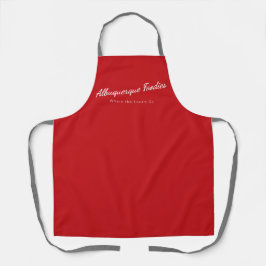 Rode schort met Albuquerque Foodies-logo