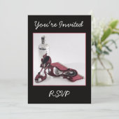 Rode schoten op zaterdag of Cocktail Invitation Kaart (Staand voorkant)