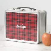 Rode Schotse Ruit Rvs Lunchbox (In situ)