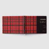 Rode Schotse Tartan bruiloft Gastenboek (Volledig)