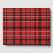 Rode Schotse Tartan bruiloft Gastenboek (Achterkant)