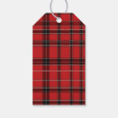 Rode Schotse Tartan bruiloft gunst Cadeaulabel (Voorkant)