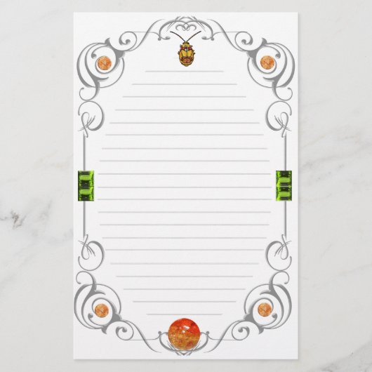 Rode schouderwets leder briefpapier (Voorkant)