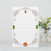 Rode schouderwets leder briefpapier (Staand voorkant)